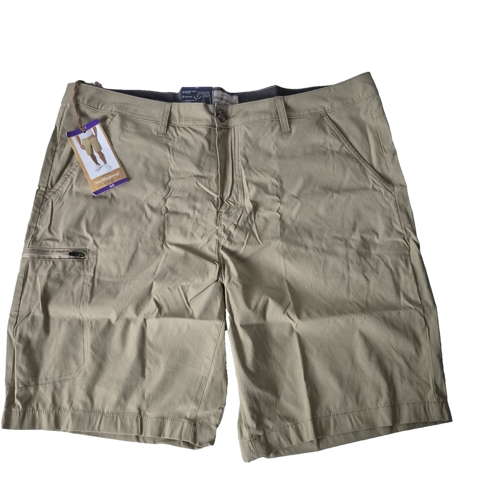 Weatherproof‎ Vintage Trail Shorts Mens 40 Tan Performance Stretch Outdoor NEW